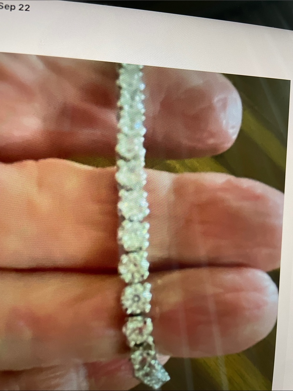 Classic White Cubic Zirconia Tennis Bracelet - Sterling silver